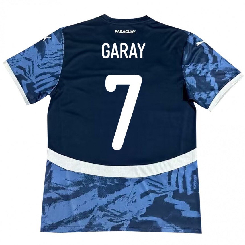 Niño Fútbol Camiseta Paraguay Griselda Garay #7 Azul 2ª Equipación 24-26