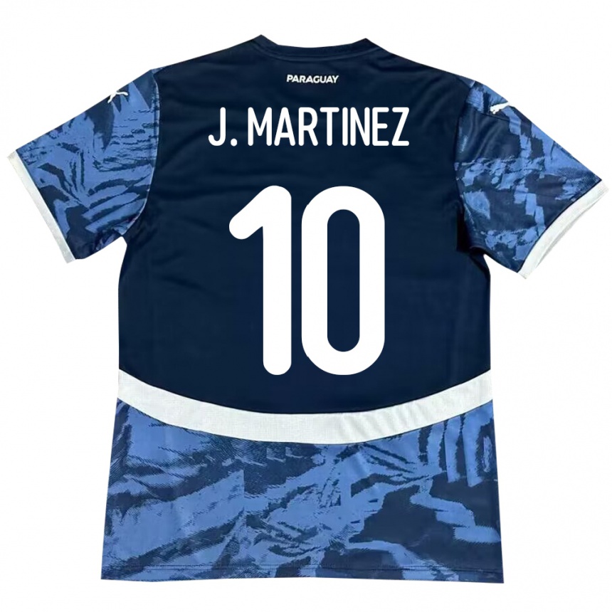 Niño Fútbol Camiseta Paraguay Jessica Martínez #10 Azul 2ª Equipación 24-26