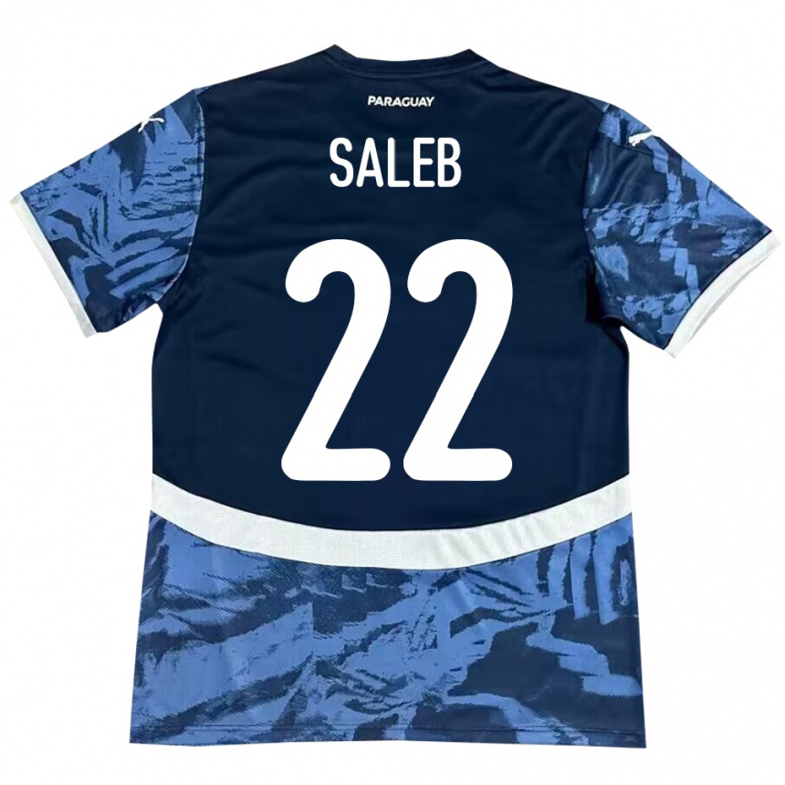 Niño Fútbol Camiseta Paraguay Gloria Saleb #22 Azul 2ª Equipación 24-26