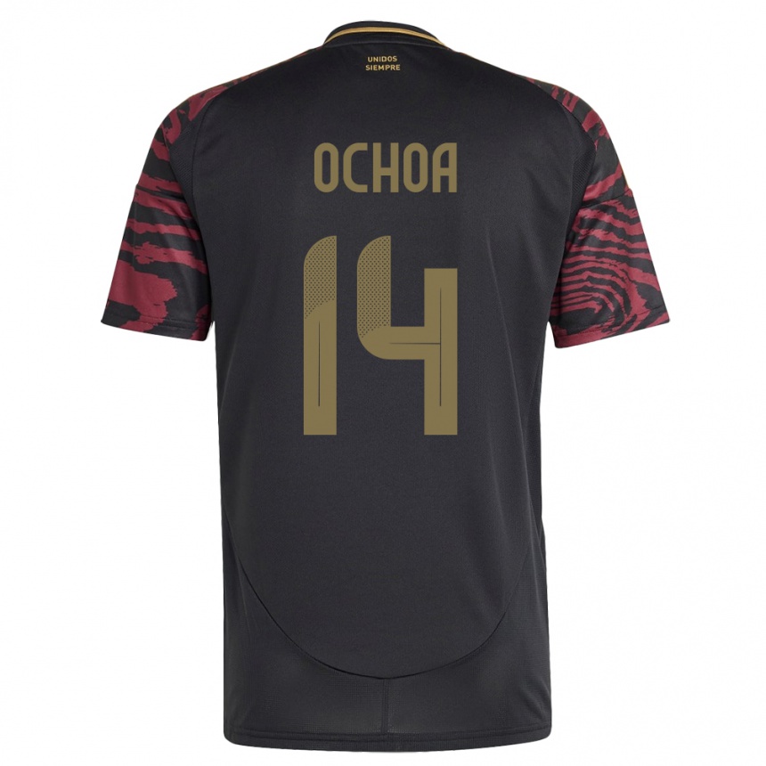 Niño Fútbol Camiseta Perú Victoria Ochoa #14 Negro 2ª Equipación 24-26