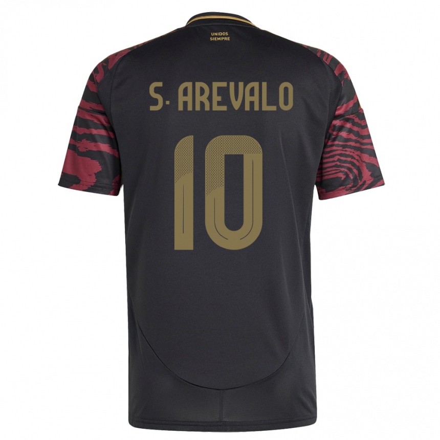 Niño Fútbol Camiseta Perú Sandra Arévalo #10 Negro 2ª Equipación 24-26