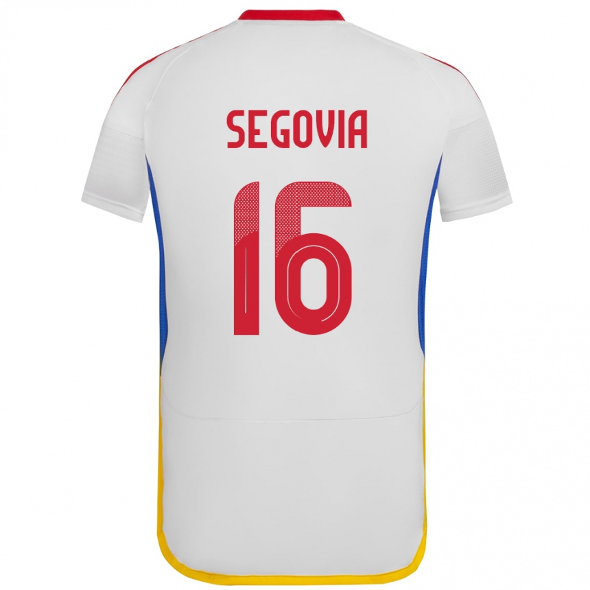 Niño Fútbol Camiseta Venezuela Telasco Segovia #16 Blanco 2ª Equipación 24-26