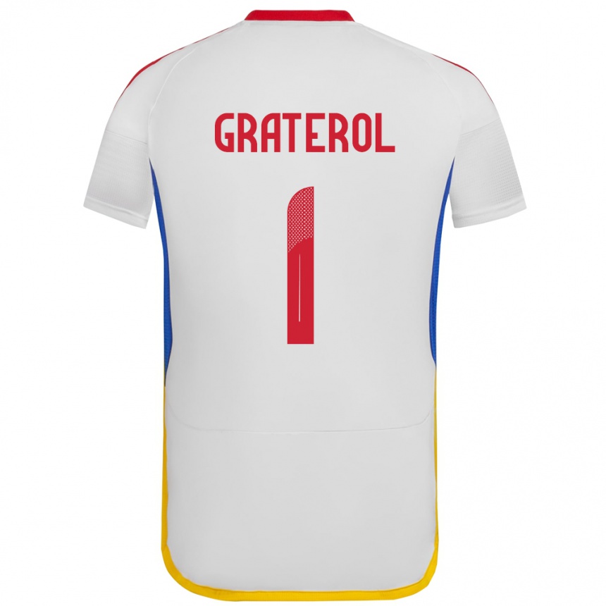 Niño Fútbol Camiseta Venezuela Joel Graterol #1 Blanco 2ª Equipación 24-26