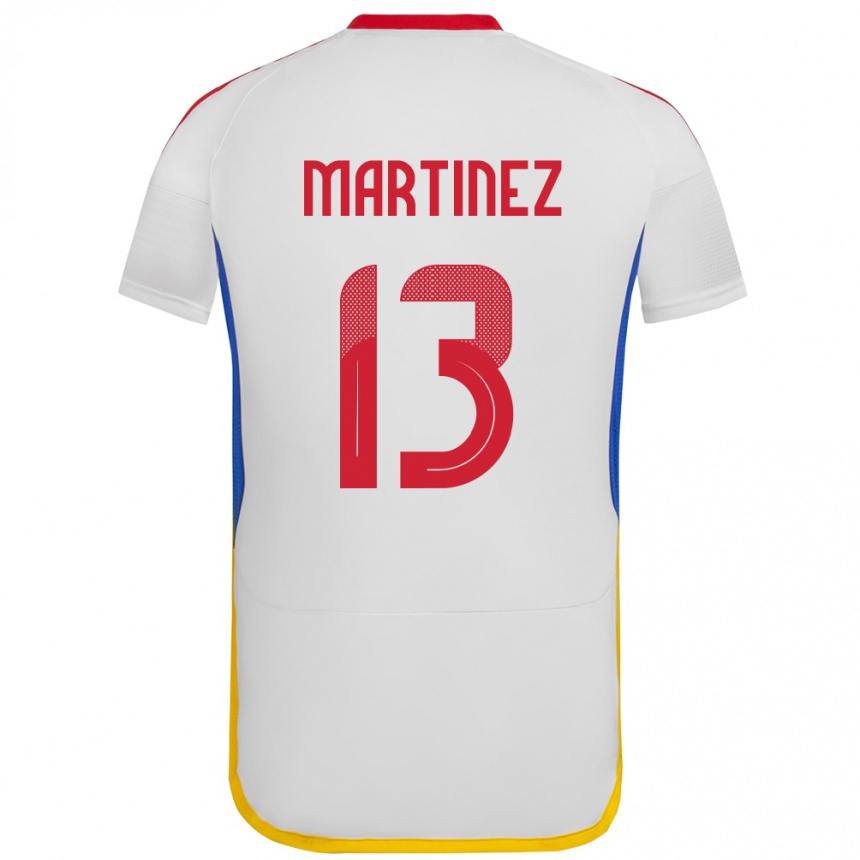 Niño Fútbol Camiseta Venezuela José Martínez #13 Blanco 2ª Equipación 24-26