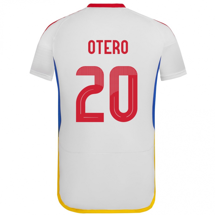 Niño Fútbol Camiseta Venezuela Rómulo Otero #20 Blanco 2ª Equipación 24-26