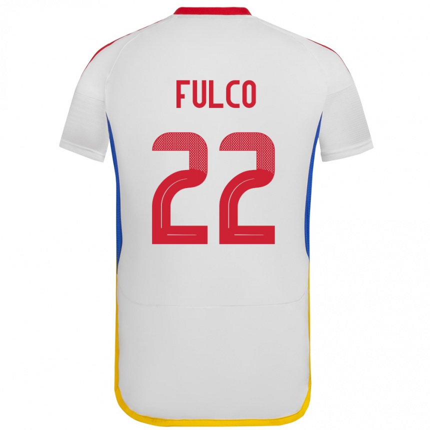 Niño Fútbol Camiseta Venezuela Pedro Fulco #22 Blanco 2ª Equipación 24-26