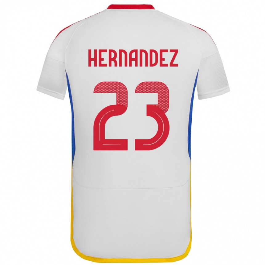 Niño Fútbol Camiseta Venezuela Luifer Hernández #23 Blanco 2ª Equipación 24-26