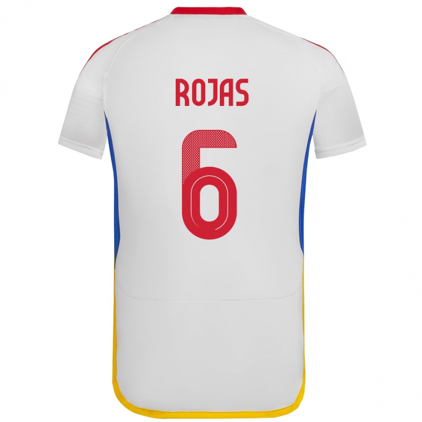 Niño Fútbol Camiseta Venezuela Carlos Rojas #6 Blanco 2ª Equipación 24-26