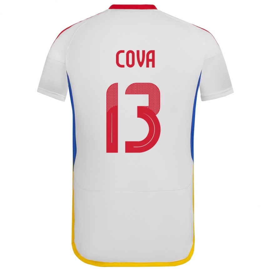 Niño Fútbol Camiseta Venezuela Alejandro Cova #13 Blanco 2ª Equipación 24-26