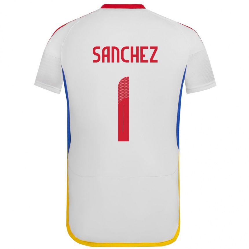 Niño Fútbol Camiseta Venezuela Jorge Sánchez #1 Blanco 2ª Equipación 24-26