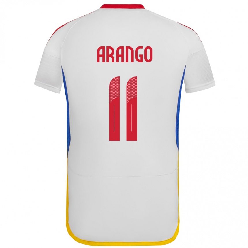 Niño Fútbol Camiseta Venezuela Juan Arango #11 Blanco 2ª Equipación 24-26