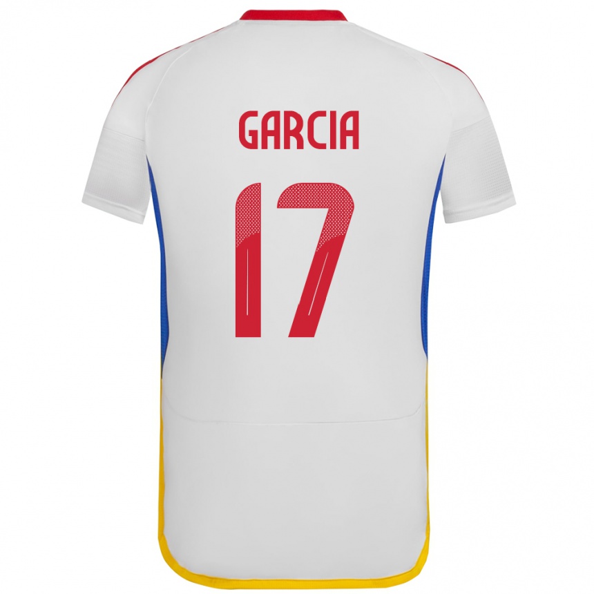 Niño Fútbol Camiseta Venezuela Gabriela García #17 Blanco 2ª Equipación 24-26