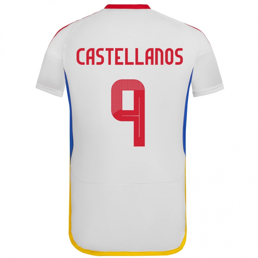 Niño Fútbol Camiseta Venezuela Deyna Castellanos #9 Blanco 2ª Equipación 24-26