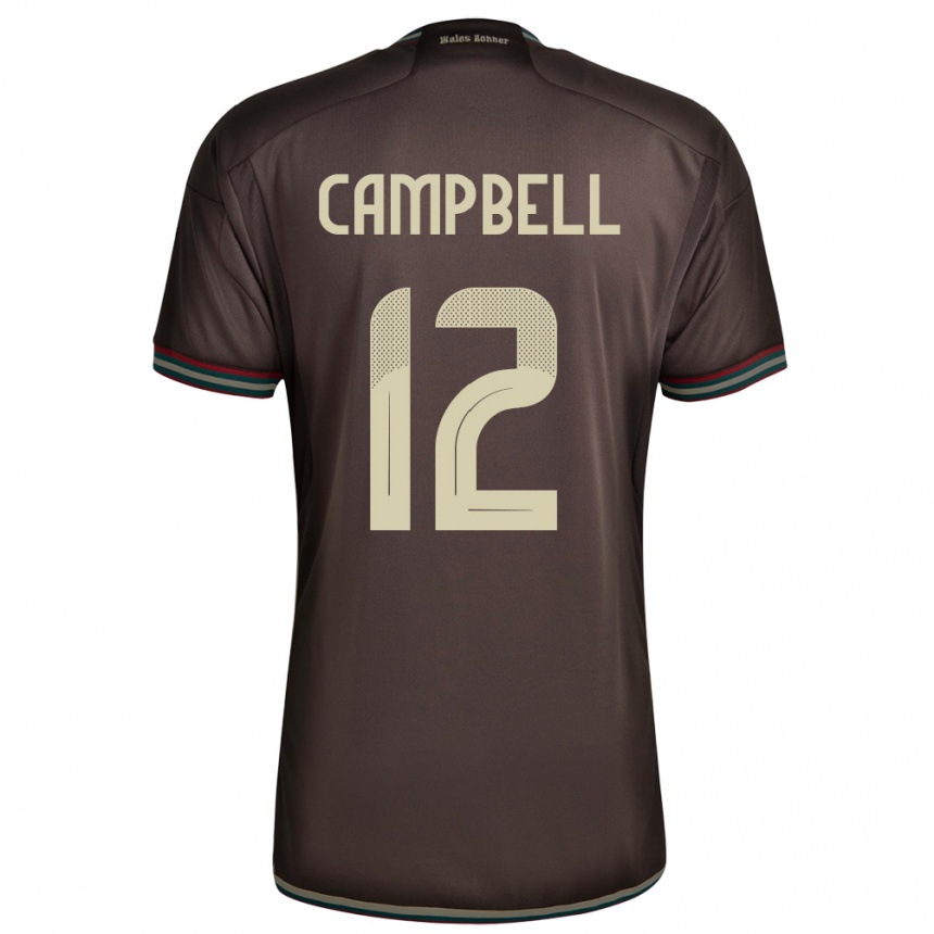 Niño Fútbol Camiseta Jamaica Sashana Campbell #12 Marrón Noche 2ª Equipación 24-26