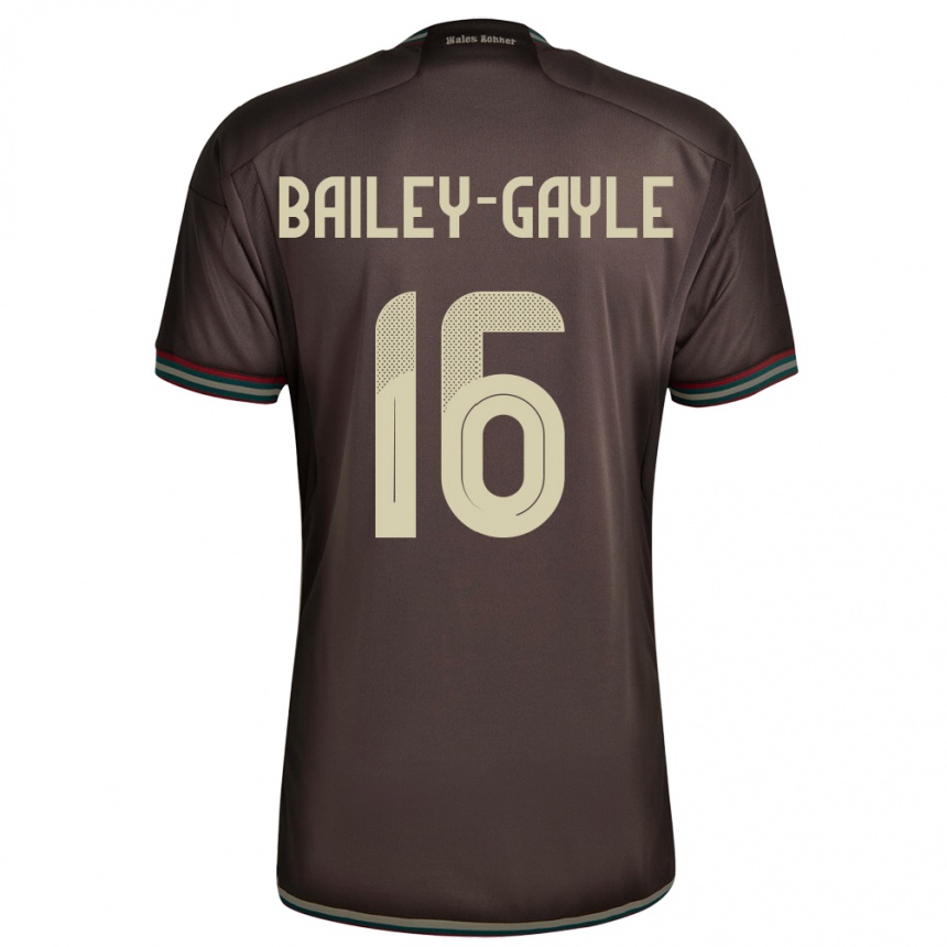 Niño Fútbol Camiseta Jamaica Paige Bailey-Gayle #16 Marrón Noche 2ª Equipación 24-26