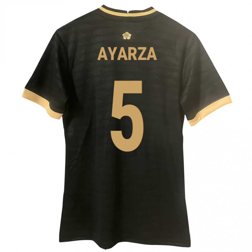 Niño Fútbol Camiseta Panamá Abdiel Ayarza #5 Negro 2ª Equipación 24-26