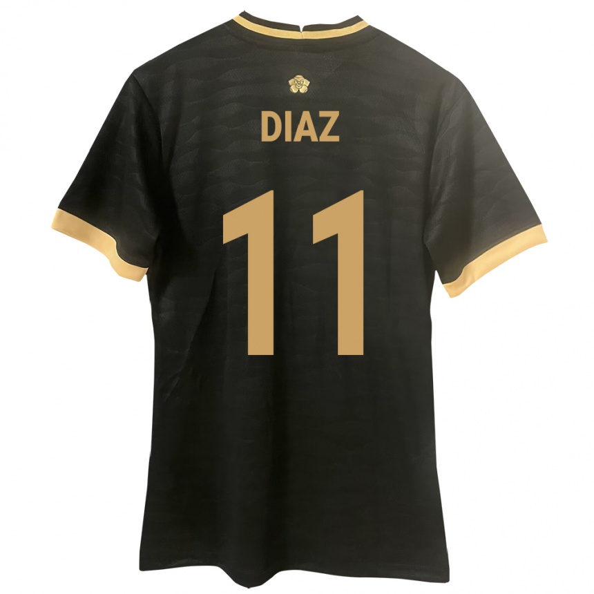 Niño Fútbol Camiseta Panamá Ismael Díaz #11 Negro 2ª Equipación 24-26