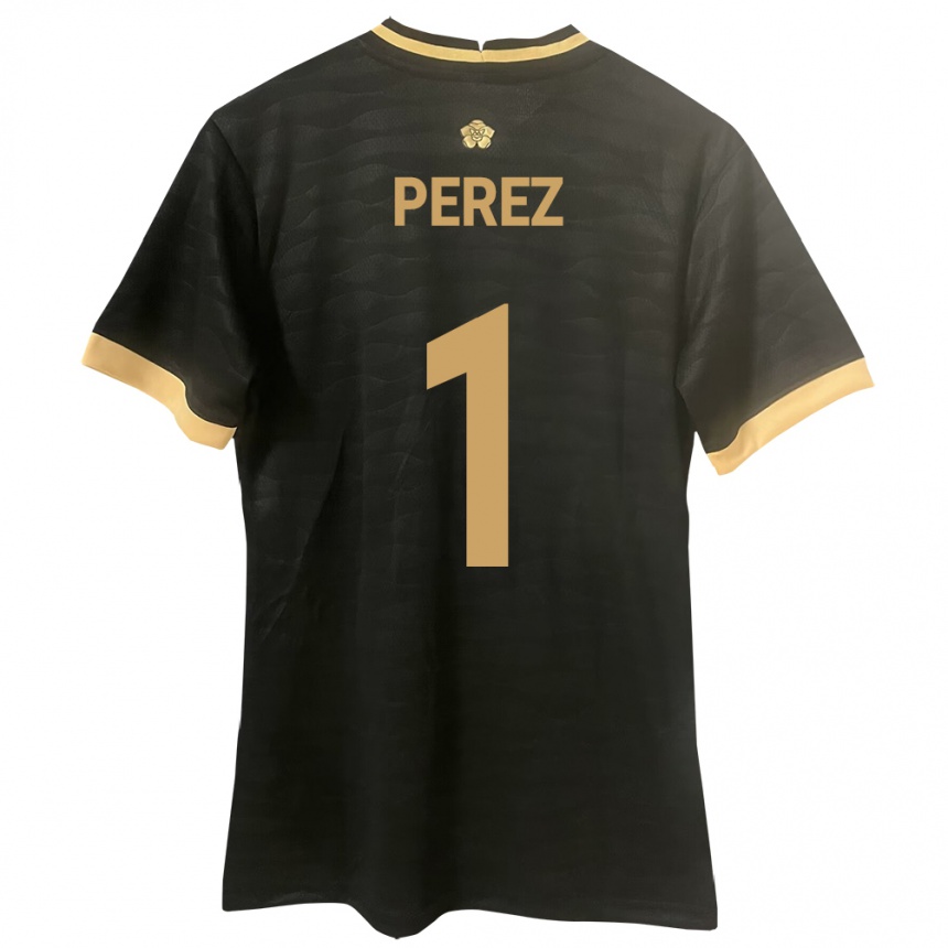 Niño Fútbol Camiseta Panamá Miguel Pérez #1 Negro 2ª Equipación 24-26