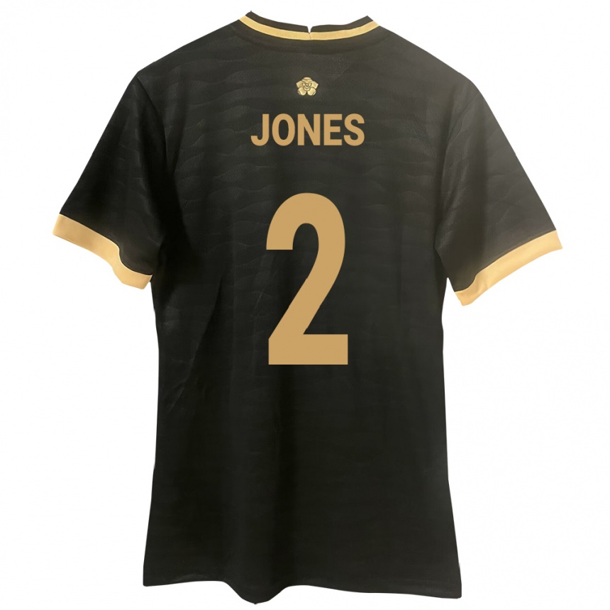 Niño Fútbol Camiseta Panamá Joseph Jones #2 Negro 2ª Equipación 24-26