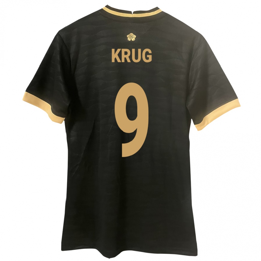 Niño Fútbol Camiseta Panamá Frederick Krug #9 Negro 2ª Equipación 24-26