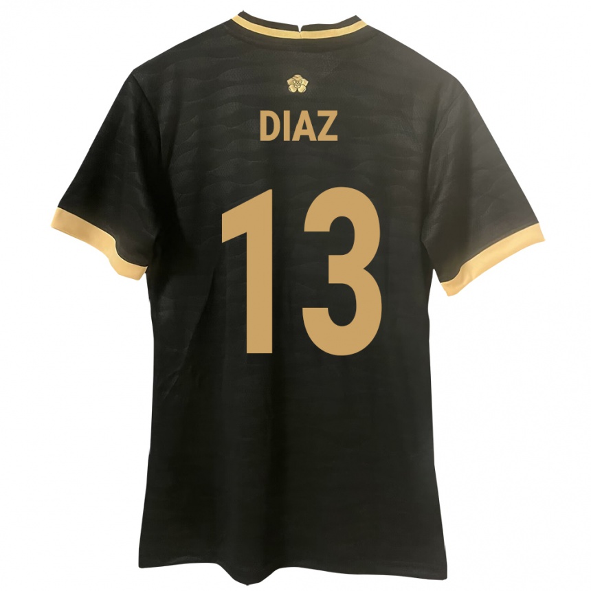 Niño Fútbol Camiseta Panamá Érick Díaz #13 Negro 2ª Equipación 24-26