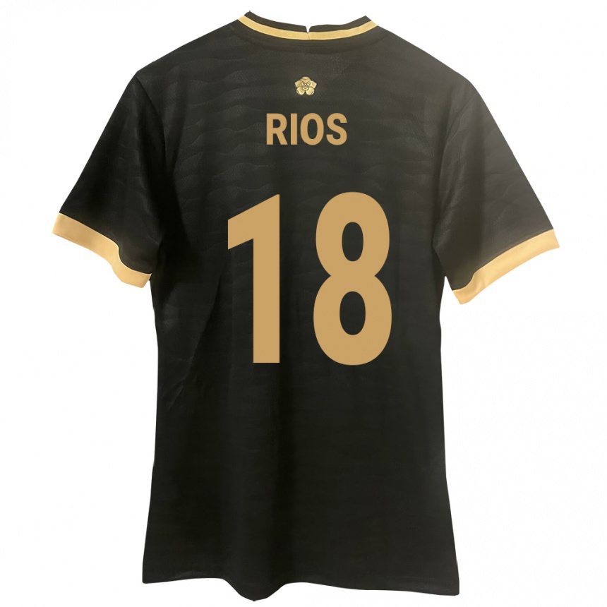 Niño Fútbol Camiseta Panamá Héctor Ríos #18 Negro 2ª Equipación 24-26