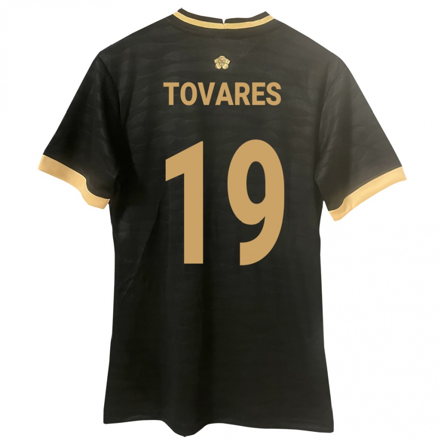 Niño Fútbol Camiseta Panamá Kahir Tovares #19 Negro 2ª Equipación 24-26