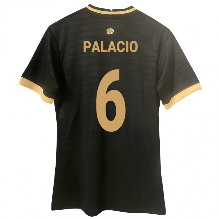 Niño Fútbol Camiseta Panamá Yamileth Palacio #6 Negro 2ª Equipación 24-26