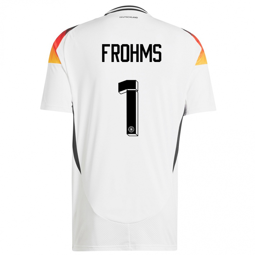 Hombre Fútbol Camiseta Alemania Merle Frohms #1 Blanco 1ª Equipación 24-26