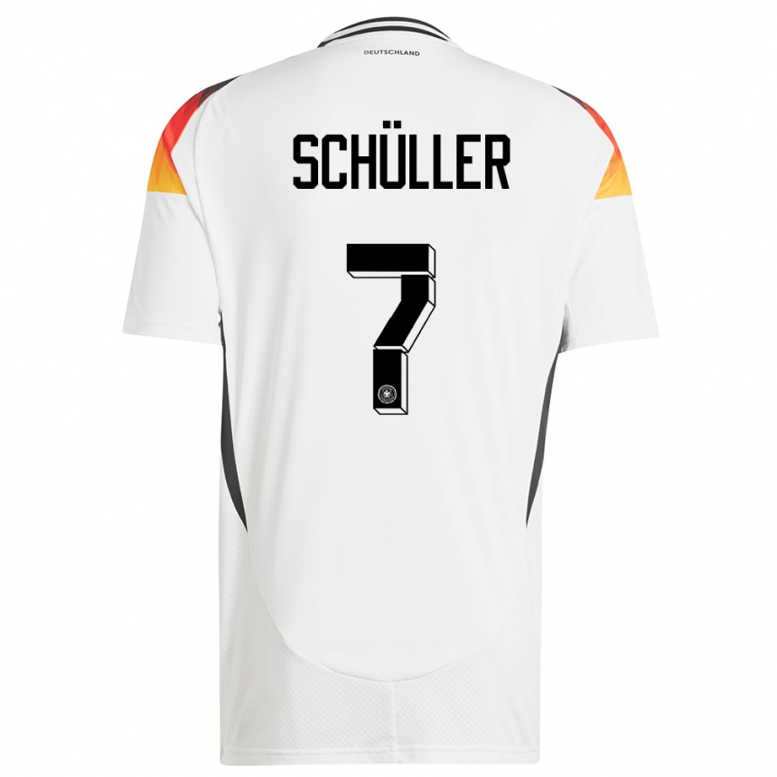 Hombre Fútbol Camiseta Alemania Lea Schuller #7 Blanco 1ª Equipación 24-26