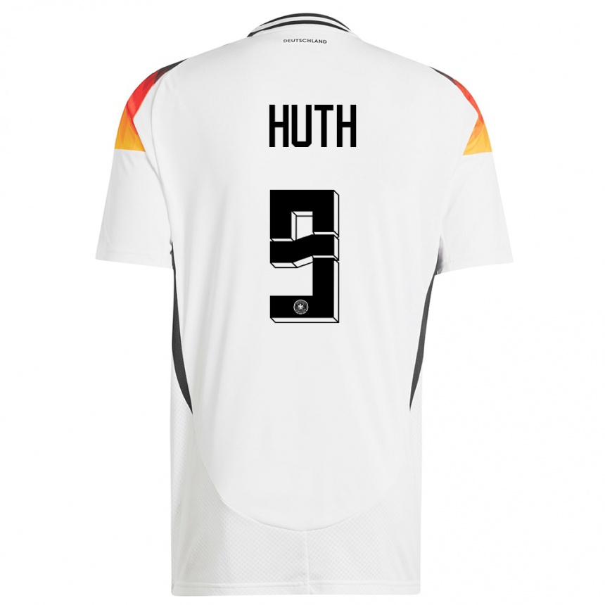 Hombre Fútbol Camiseta Alemania Svenja Huth #9 Blanco 1ª Equipación 24-26