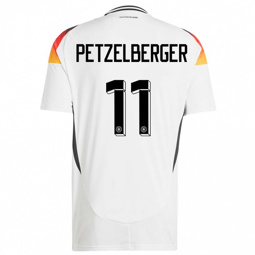 Hombre Fútbol Camiseta Alemania Ramona Petzelberger #11 Blanco 1ª Equipación 24-26