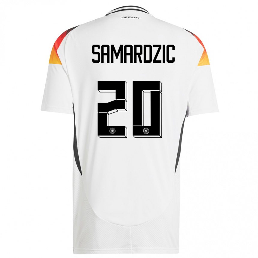 Hombre Fútbol Camiseta Alemania Lazar Samardzic #20 Blanco 1ª Equipación 24-26