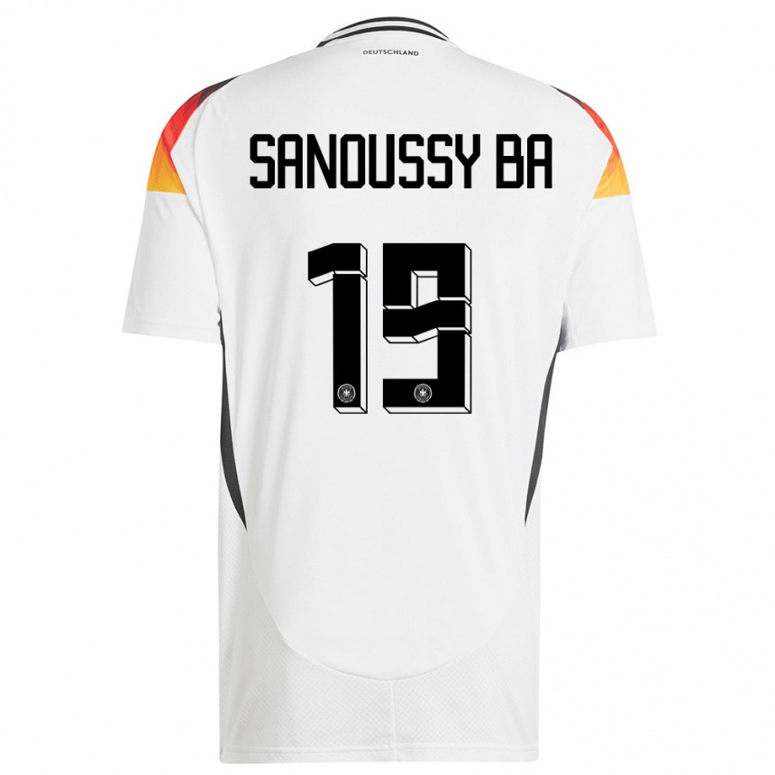 Hombre Fútbol Camiseta Alemania Sanoussy Ba #19 Blanco 1ª Equipación 24-26