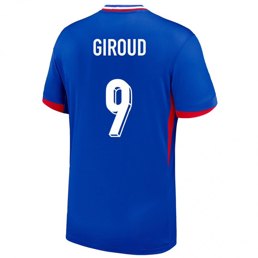 Hombre Fútbol Camiseta Francia Olivier Giroud #9 Azul 1ª Equipación 24-26