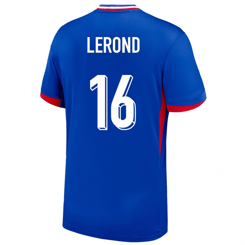 Hombre Fútbol Camiseta Francia Justine Lerond #16 Azul 1ª Equipación 24-26