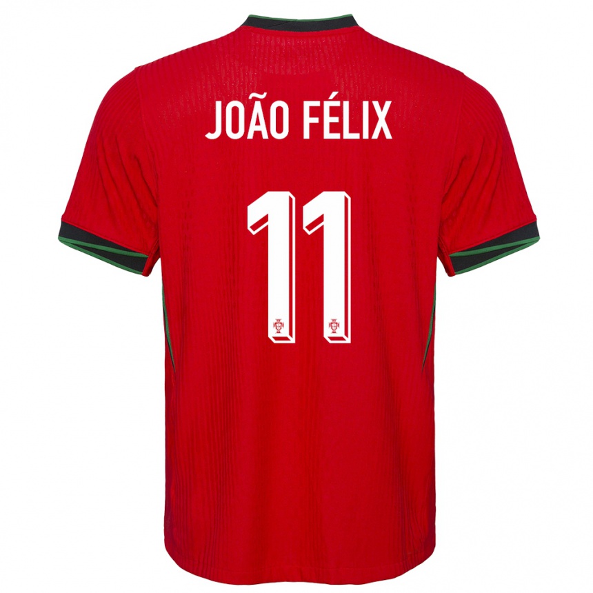 Hombre Fútbol Camiseta Portugal Joao Felix #11 Rojo 1ª Equipación 24-26