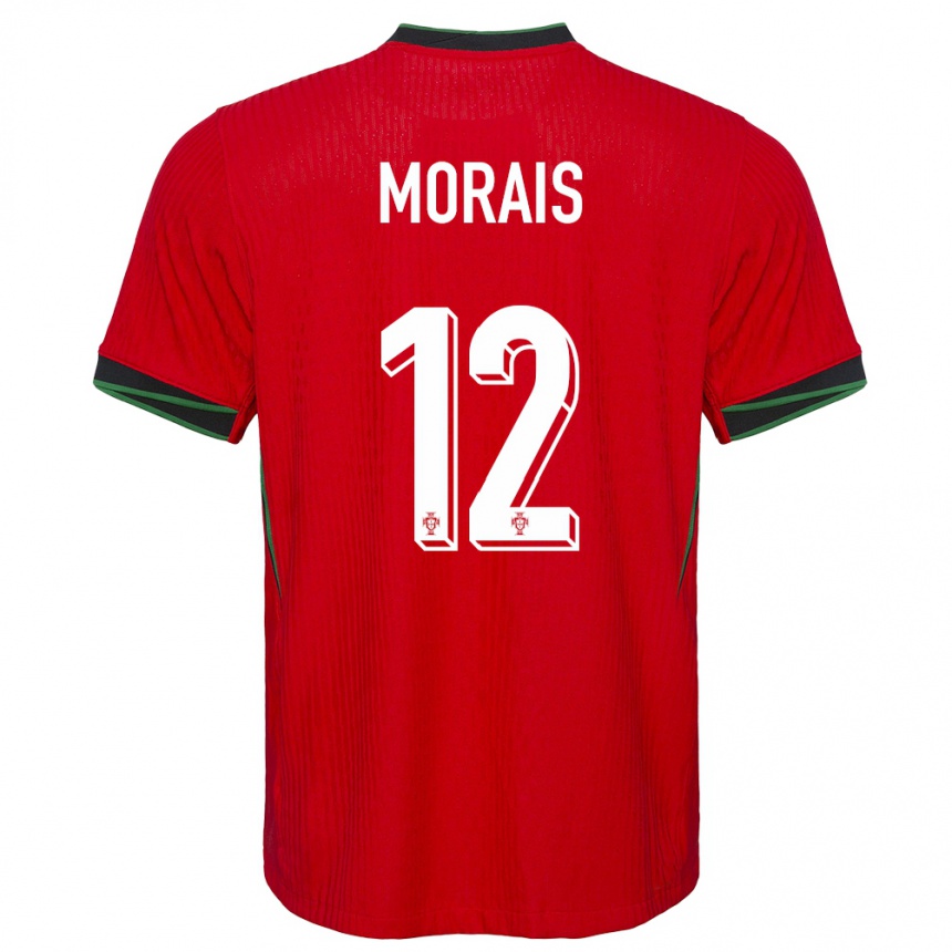 Hombre Fútbol Camiseta Portugal Patricia Morais #12 Rojo 1ª Equipación 24-26