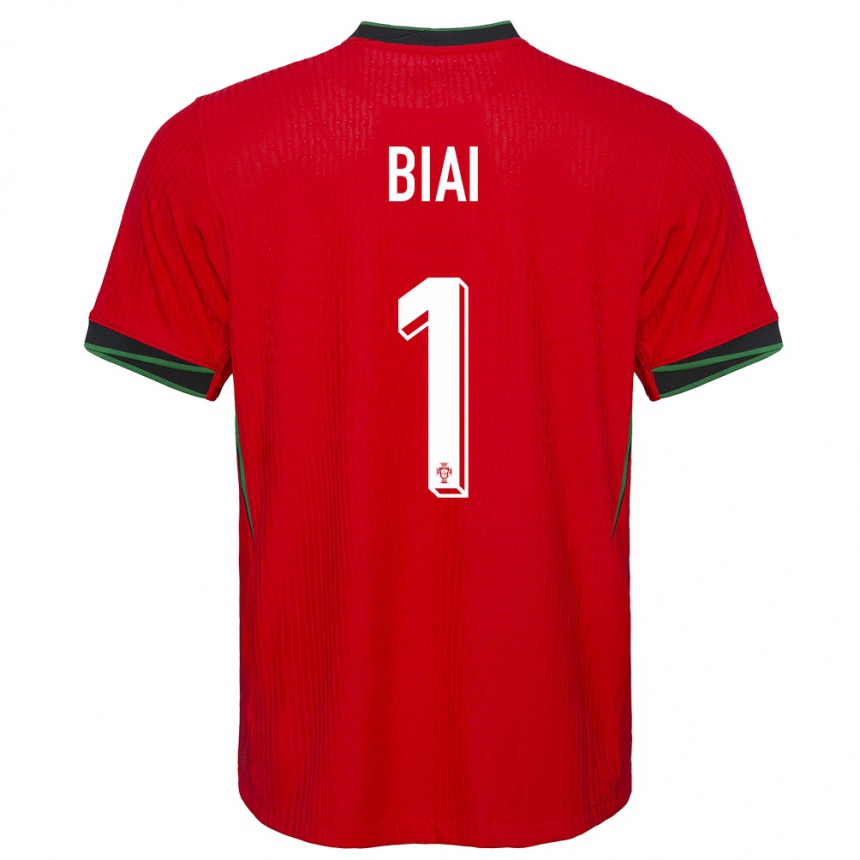 Hombre Fútbol Camiseta Portugal Celton Biai #1 Rojo 1ª Equipación 24-26