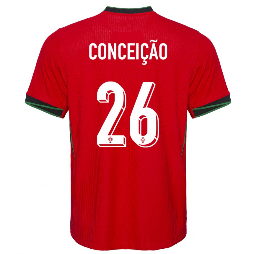 Hombre Fútbol Camiseta Portugal Francisco Conceicao #26 Rojo 1ª Equipación 24-26