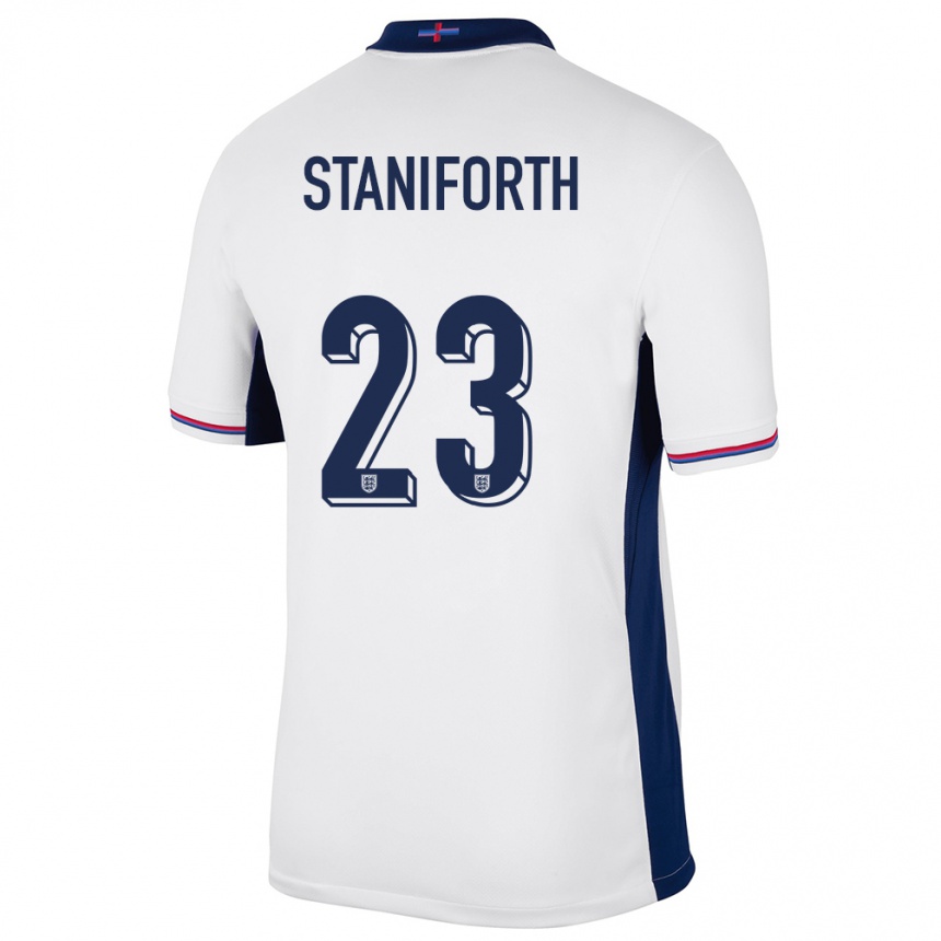 Hombre Fútbol Camiseta Inglaterra Lucy Staniforth #23 Blanco 1ª Equipación 24-26