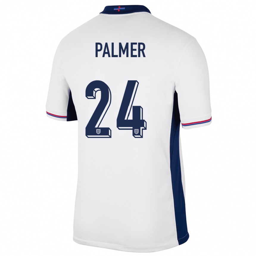 Hombre Fútbol Camiseta Inglaterra Cole Palmer #24 Blanco 1ª Equipación 24-26