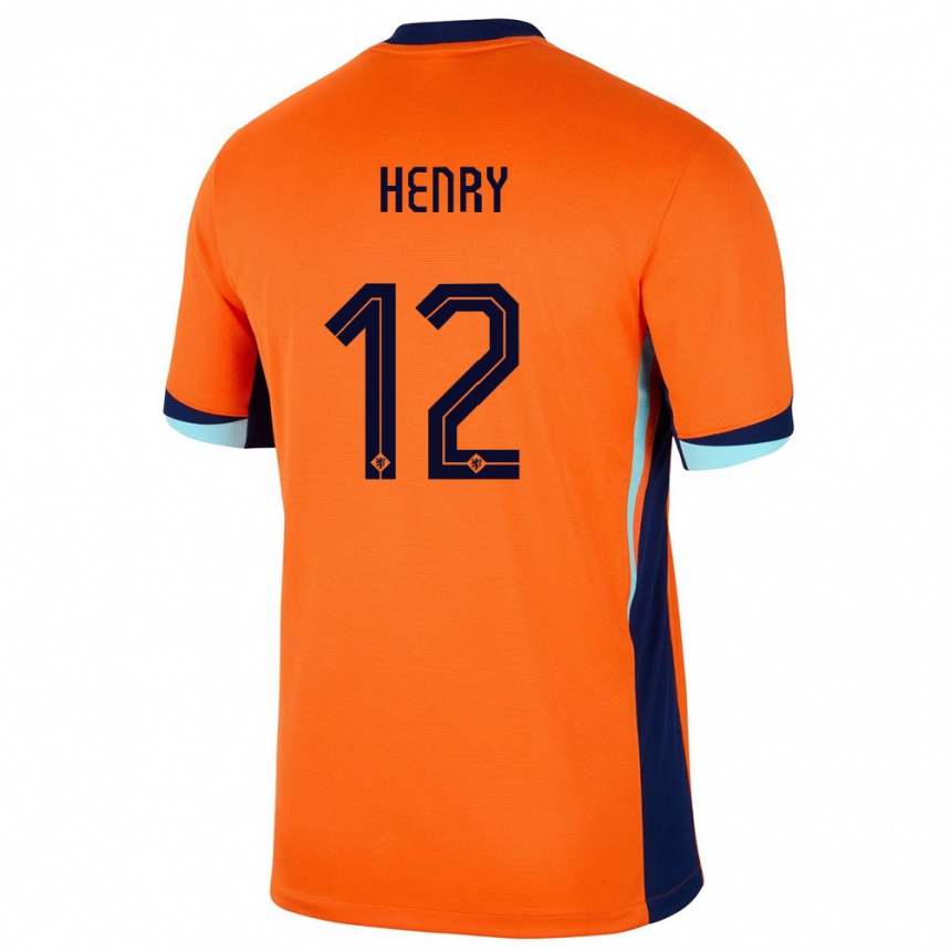 Hombre Fútbol Camiseta Países Bajos Alvaro Henry #12 Naranja 1ª Equipación 24-26