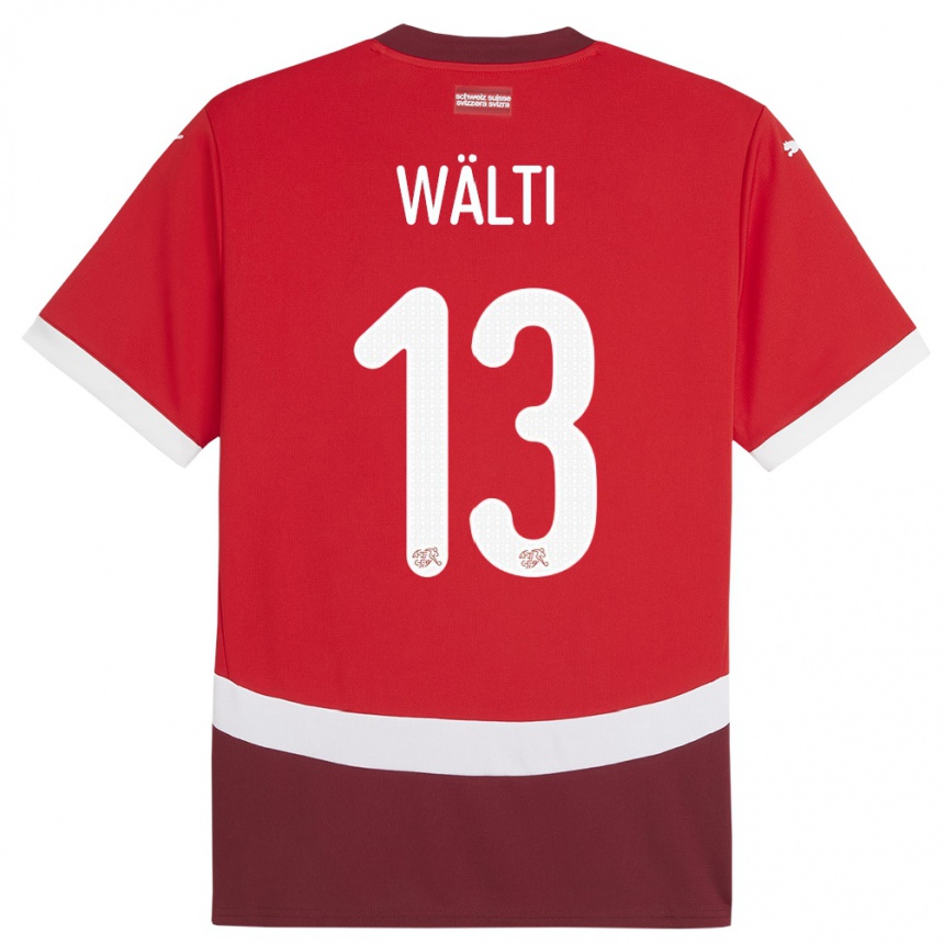 Hombre Fútbol Camiseta Suiza Lia Walti #13 Rojo 1ª Equipación 24-26