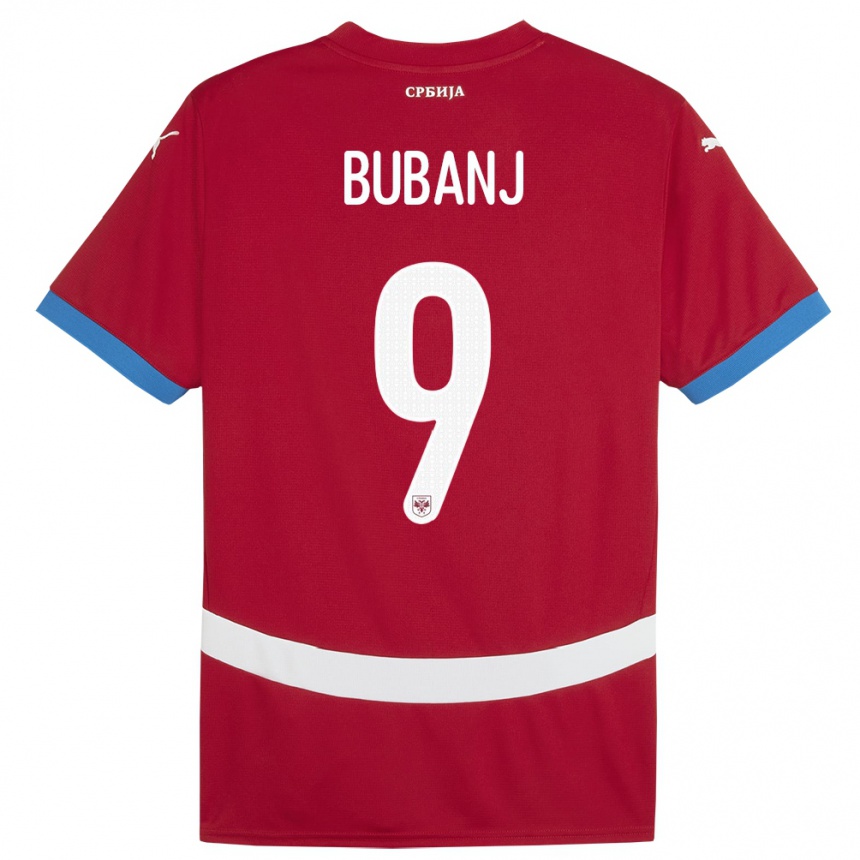 Hombre Fútbol Camiseta Serbia Mateja Bubanj #9 Rojo 1ª Equipación 24-26