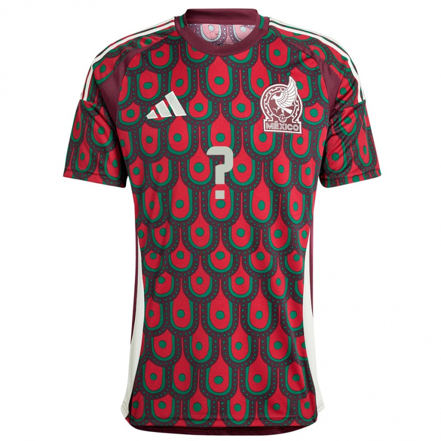 Hombre Fútbol Camiseta México Su Nombre #0 Granate 1ª Equipación 24-26