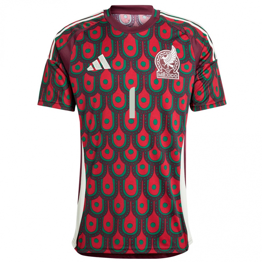 Hombre Fútbol Camiseta México Alfredo Talavera #1 Granate 1ª Equipación 24-26