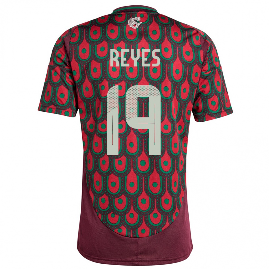 Hombre Fútbol Camiseta México Israel Reyes #19 Granate 1ª Equipación 24-26