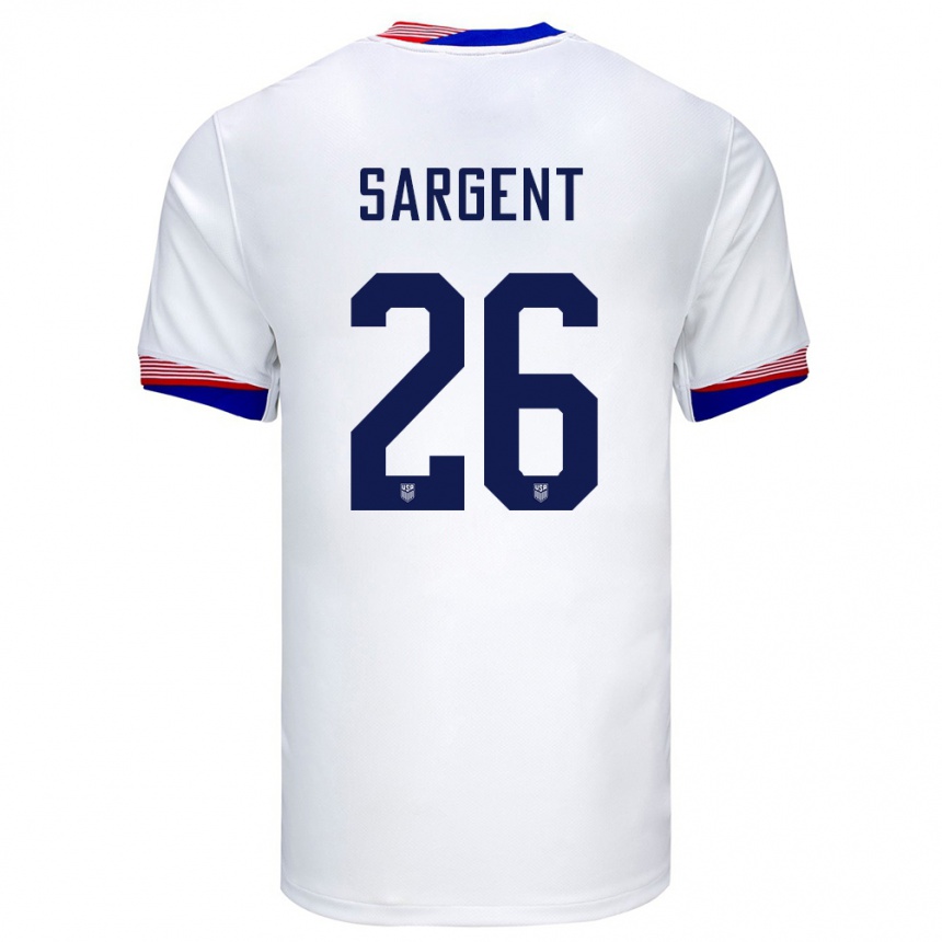 Hombre Fútbol Camiseta Estados Unidos Josh Sargent #26 Blanco 1ª Equipación 24-26