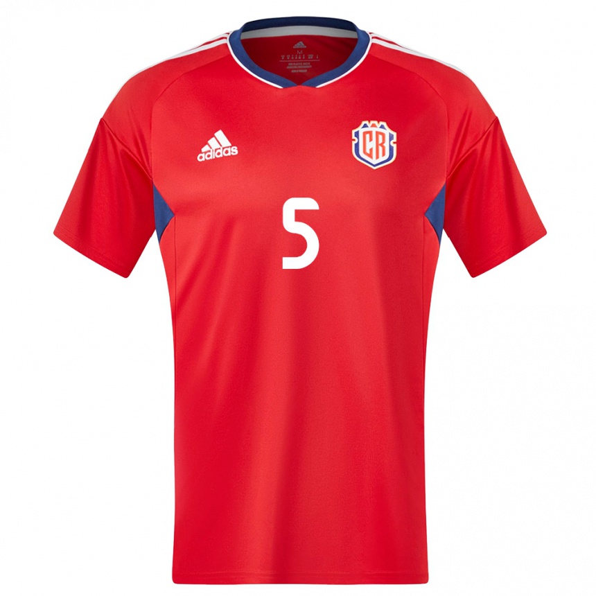 Hombre Fútbol Camiseta Costa Rica Santiago Van Der Putten #5 Rojo 1ª Equipación 24-26